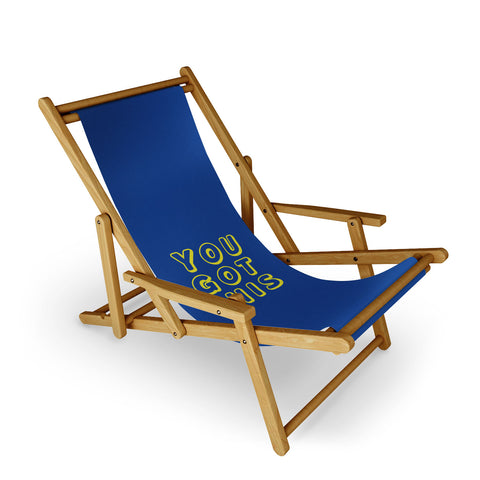 socoart You Got This Blue Sling Chair