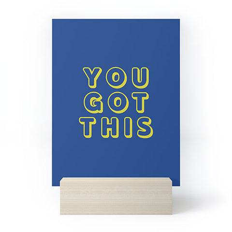 socoart You Got This Blue Mini Art Print