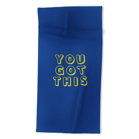 socoart You Got This Blue Beach Towel