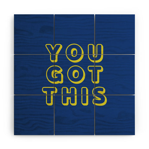 socoart You Got This Blue Wood Wall Mural
