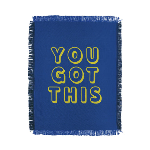 socoart You Got This Blue Throw Blanket
