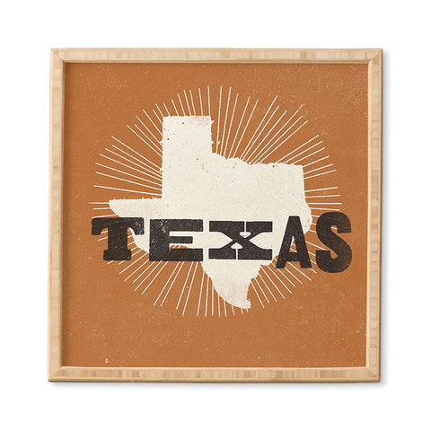 Sombrero Inc The Lone Star State Framed Wall Art