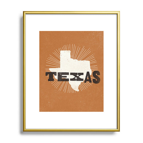 Sombrero Inc The Lone Star State Metal Framed Art Print