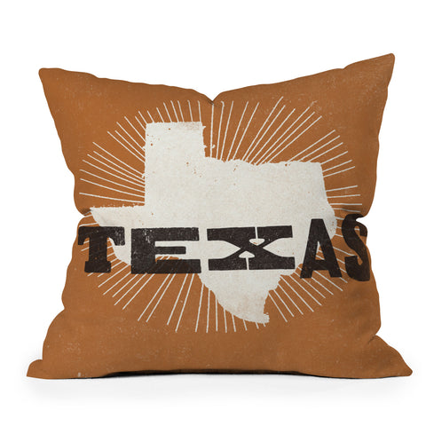 Sombrero Inc The Lone Star State Outdoor Throw Pillow