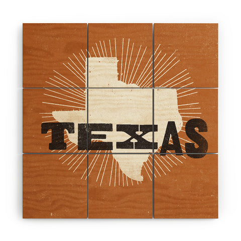 Sombrero Inc The Lone Star State Wood Wall Mural