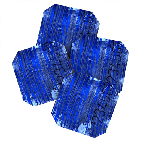 Sophia Buddenhagen Blue Numbers Coaster Set