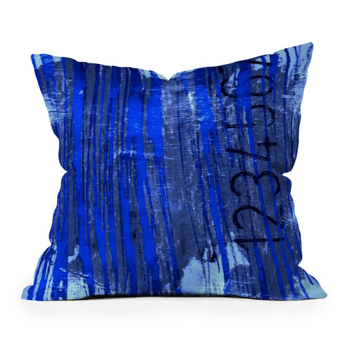 Sophia Buddenhagen Blue Numbers Outdoor Throw Pillow