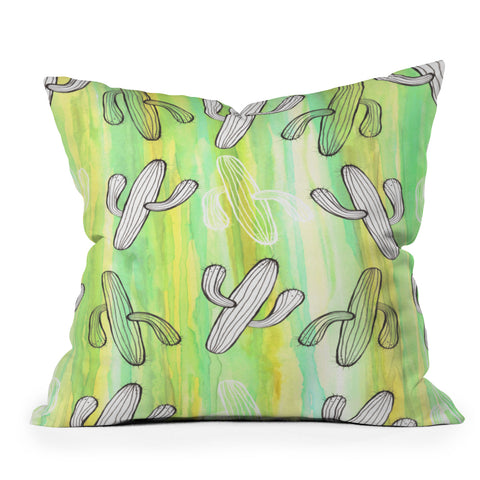 Sophia Buddenhagen Cactus Mix Outdoor Throw Pillow