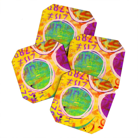 Sophia Buddenhagen Colored Circles Coaster Set