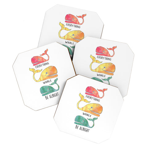 Sophia Buddenhagen Everything Whale Be Alright Coaster Set