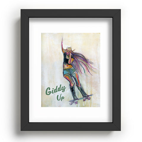 Sophia Buddenhagen Giddy Up Skater Girl Recessed Framing Rectangle