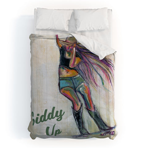 Sophia Buddenhagen Giddy Up Skater Girl Comforter