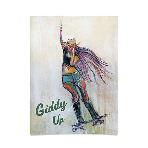 Sophia Buddenhagen Giddy Up Skater Girl Poster