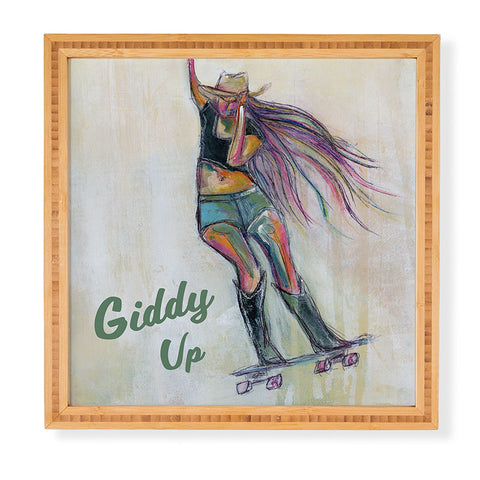 Sophia Buddenhagen Giddy Up Skater Girl Framed Wall Art