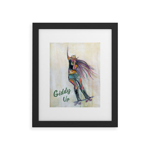 Sophia Buddenhagen Giddy Up Skater Girl Framed Art Print
