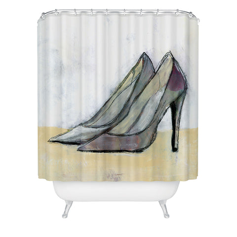 Sophia Buddenhagen Grey Stiletto Shower Curtain
