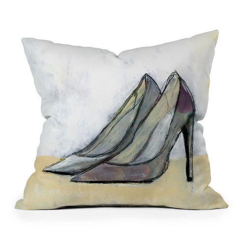 Sophia Buddenhagen Grey Stiletto Outdoor Throw Pillow