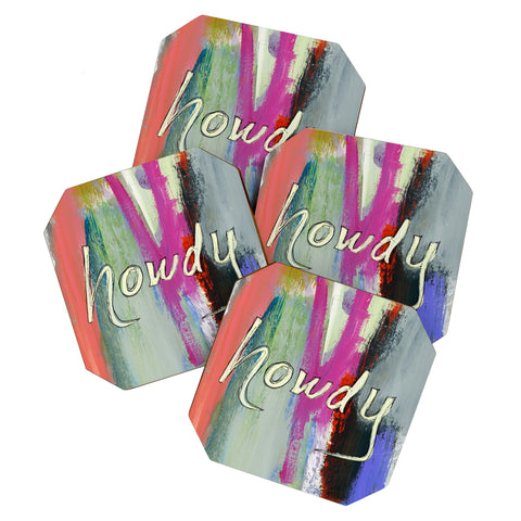 Sophia Buddenhagen Howdy Abstract Coaster Set