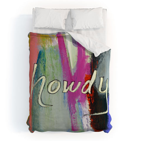 Sophia Buddenhagen Howdy Abstract Duvet Cover