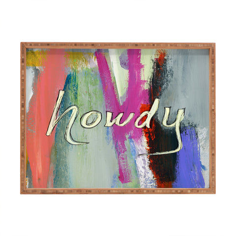 Sophia Buddenhagen Howdy Abstract Rectangular Tray