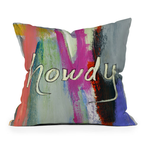Sophia Buddenhagen Howdy Abstract Throw Pillow