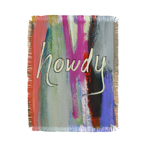 Sophia Buddenhagen Howdy Abstract Throw Blanket