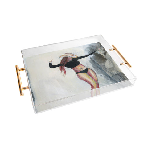 Sophia Buddenhagen Howdy Cowgirl Surfer Acrylic Tray