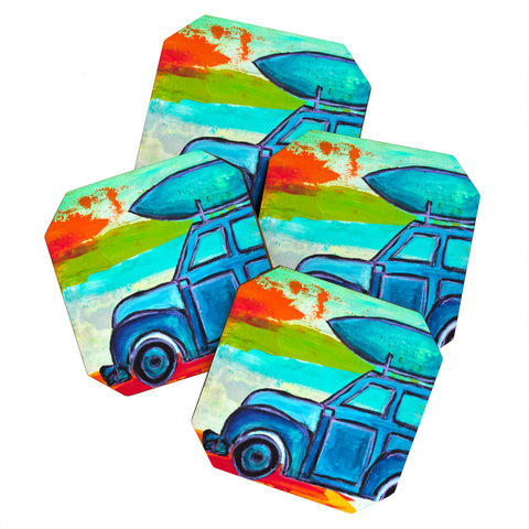 Sophia Buddenhagen Lets Go Surfing Coaster Set