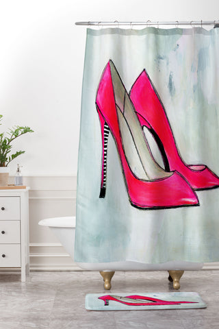 Sophia Buddenhagen Neon Walk Shower Curtain And Mat