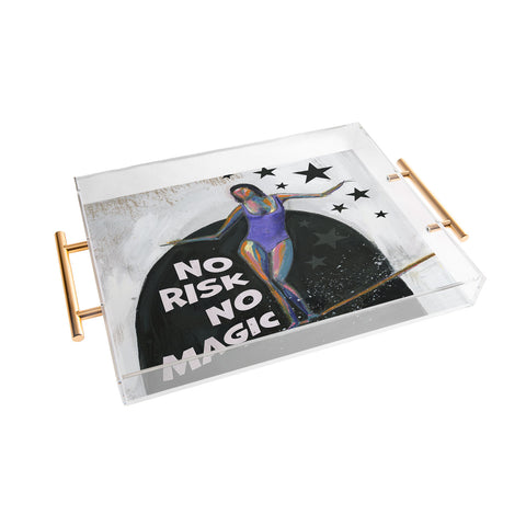 Sophia Buddenhagen No Risk No Magic Surfer Girl Acrylic Tray