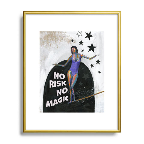 Sophia Buddenhagen No Risk No Magic Surfer Girl Metal Framed Art Print