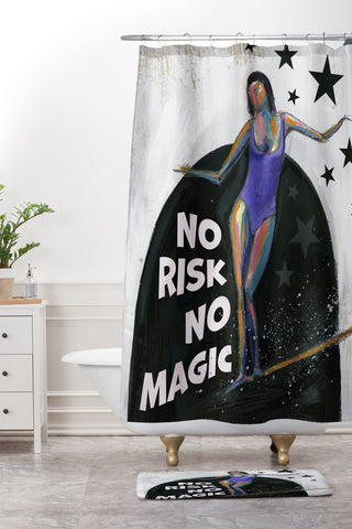 Sophia Buddenhagen No Risk No Magic Surfer Girl Shower Curtain And Mat