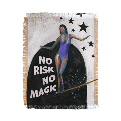Sophia Buddenhagen No Risk No Magic Surfer Girl Throw Blanket