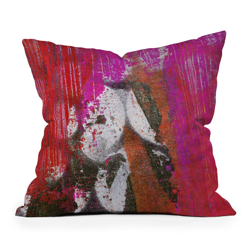 Sophia Buddenhagen Pink Outdoor Throw Pillow