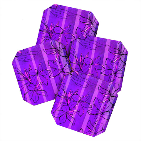 Sophia Buddenhagen Radiant Plumeria Coaster Set