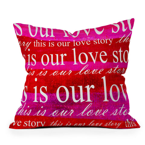 Sophia Buddenhagen This Is Our Love Story Outdoor Throw Pillow