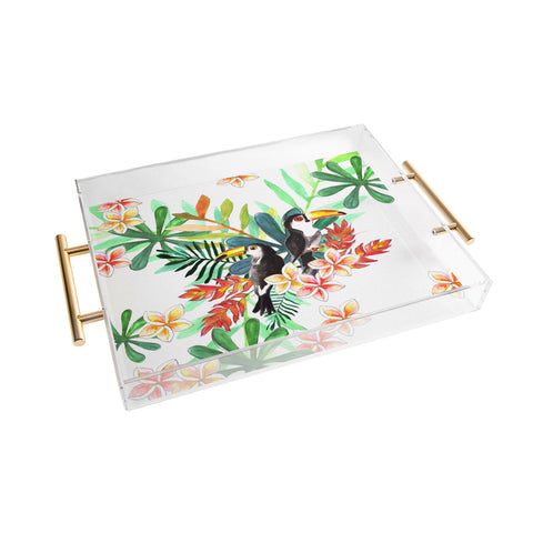 Sophia Buddenhagen Two Toucans Acrylic Tray