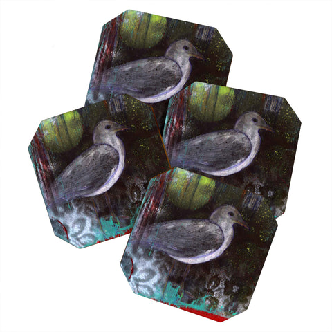Sophia Buddenhagen White Bird 1 Coaster Set