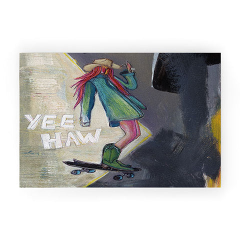 Sophia Buddenhagen Yee Haw Cowgirl Skater Welcome Mat