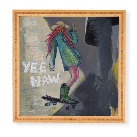 Sophia Buddenhagen Yee Haw Cowgirl Skater Framed Wall Art