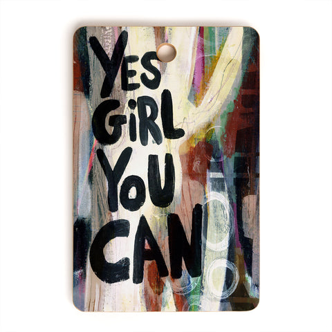 Sophia Buddenhagen Yes Girl You Can Cutting Board Rectangle