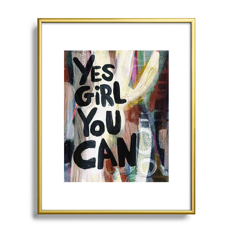 Sophia Buddenhagen Yes Girl You Can Metal Framed Art Print