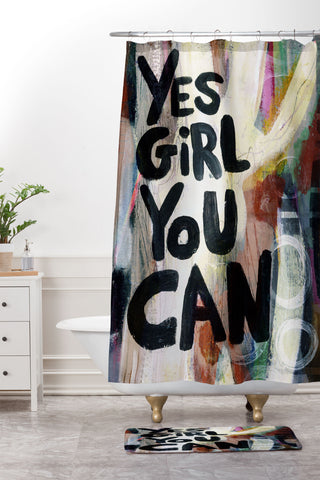Sophia Buddenhagen Yes Girl You Can Shower Curtain And Mat