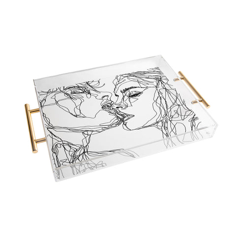Sophie Schultz Kiss more often BW Acrylic Tray