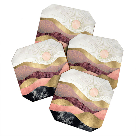SpaceFrogDesigns Blush Sun Coaster Set