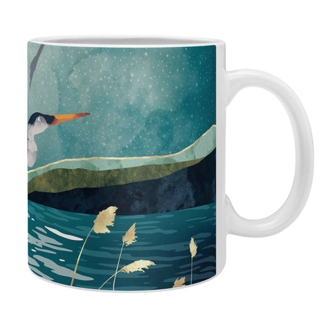 SpaceFrogDesigns Evening Heron Coffee Mug