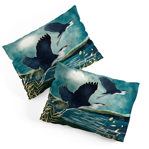 SpaceFrogDesigns Evening Heron Pillow Shams