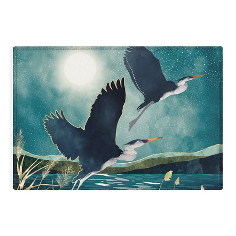 SpaceFrogDesigns Evening Heron Outdoor Rug