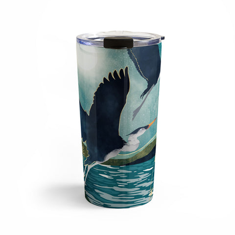 SpaceFrogDesigns Evening Heron Travel Mug