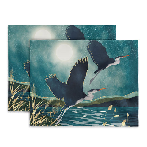 SpaceFrogDesigns Evening Heron Placemat